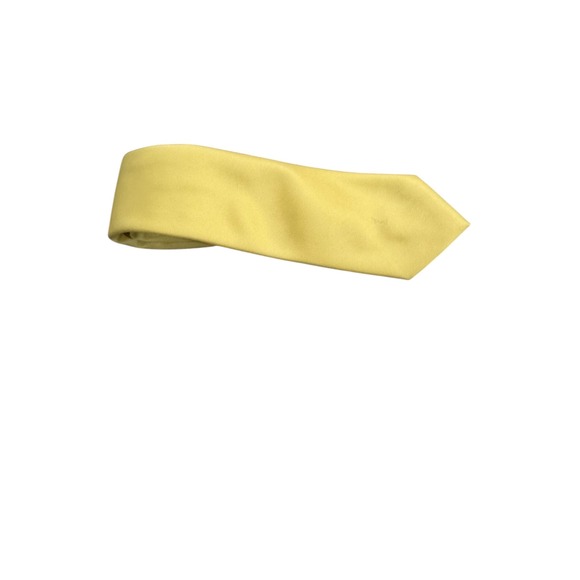 Yves Saint Laurent Neckwear Yellow Silk Blend Tie for Men - Picture 7 of 8